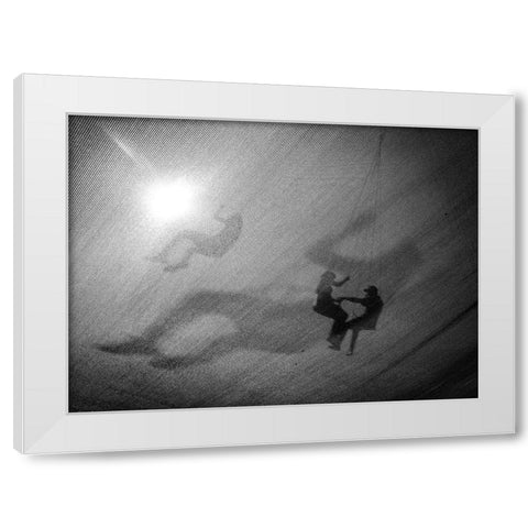 love in the air White Modern Wood Framed Art Print by Kartal, Halit