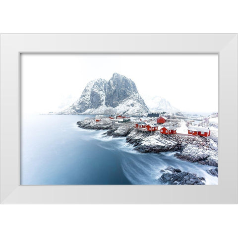 Hamnacy At Winter White Modern Wood Framed Art Print by Bohnenkamp, Timo