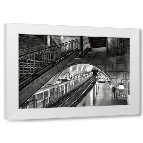 Metro - Paris White Modern Wood Framed Art Print by Reichert, Renate