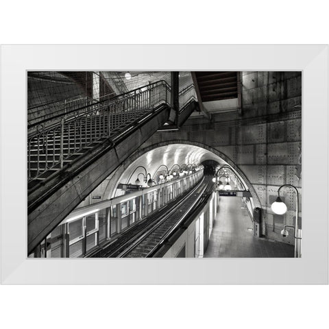 Metro - Paris White Modern Wood Framed Art Print by Reichert, Renate