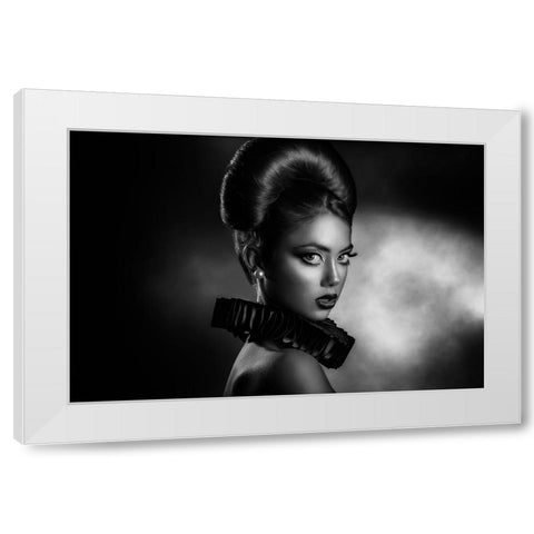 Anita 4 White Modern Wood Framed Art Print by Tambe, Peppe