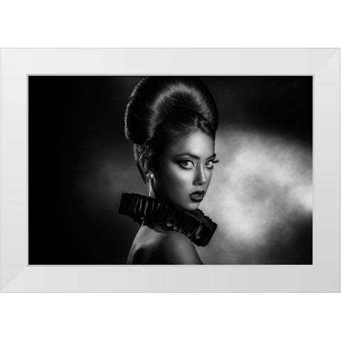 Anita 4 White Modern Wood Framed Art Print by Tambe, Peppe