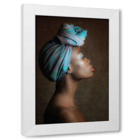 Alisha White Modern Wood Framed Art Print by Franke, Ruth