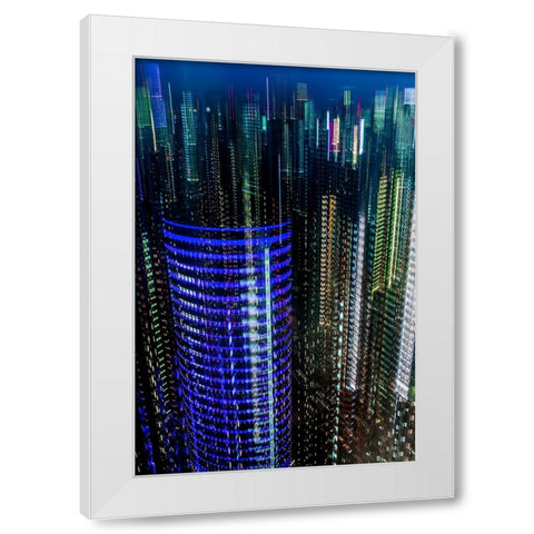 tokyo layers White Modern Wood Framed Art Print by Makoto, Sasaki