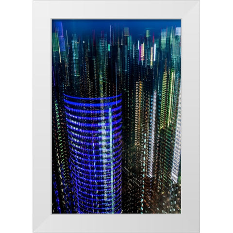 tokyo layers White Modern Wood Framed Art Print by Makoto, Sasaki