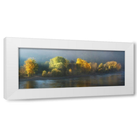 Side Of Light White Modern Wood Framed Art Print by Jochen, Burger