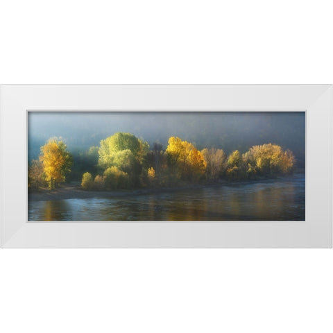 Side Of Light White Modern Wood Framed Art Print by Jochen, Burger