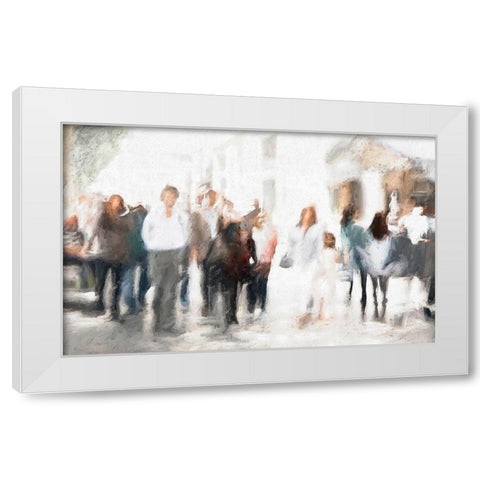 Paris Elys Avenue White Modern Wood Framed Art Print by Claes, Gilbert