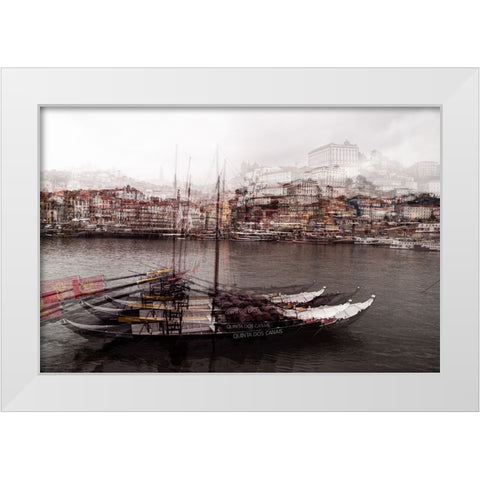 Porto White Modern Wood Framed Art Print by Ferreira, Rui