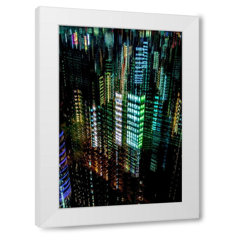 tokyo layers White Modern Wood Framed Art Print by Makoto, Sasaki