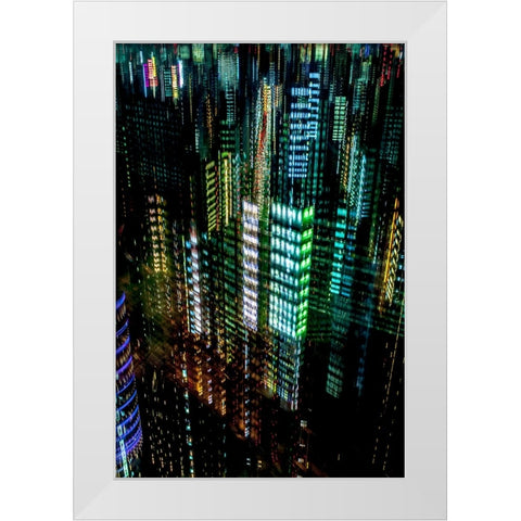 tokyo layers White Modern Wood Framed Art Print by Makoto, Sasaki
