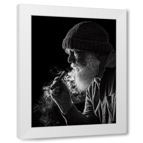 Taking a Moment White Modern Wood Framed Art Print by Ross, Corine