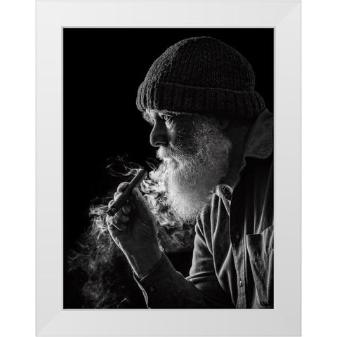 Taking a Moment White Modern Wood Framed Art Print by Ross, Corine