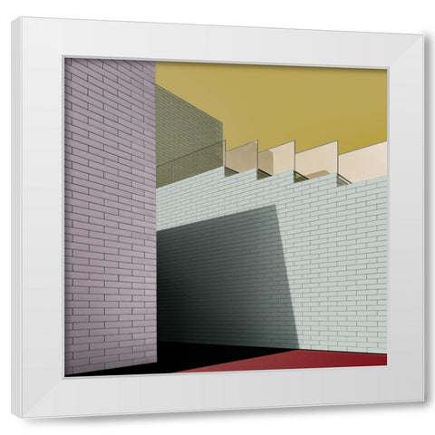 Urban abstract White Modern Wood Framed Art Print by Schuster, Inge