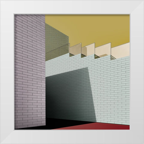 Urban abstract White Modern Wood Framed Art Print by Schuster, Inge