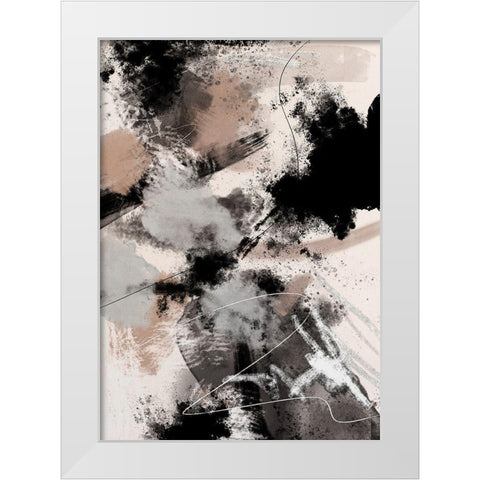 Splash Storm White Modern Wood Framed Art Print by 1x Studio II