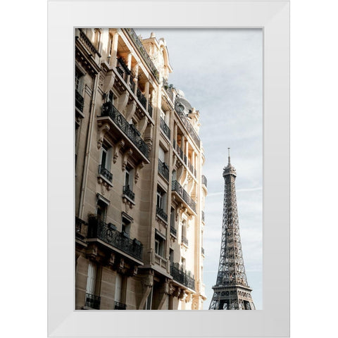 Eiffel Tower - Tour Eiffel White Modern Wood Framed Art Print by 1x Studio III