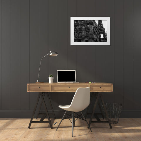 Eiffel Tower - Tour Eiffel White Modern Wood Framed Art Print by 1x Studio III