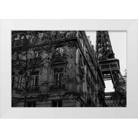 Eiffel Tower - Tour Eiffel White Modern Wood Framed Art Print by 1x Studio III