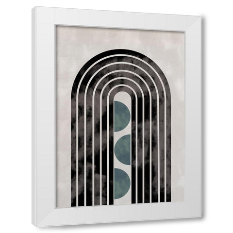 arch_capsule_001_green White Modern Wood Framed Art Print by 1x Studio II