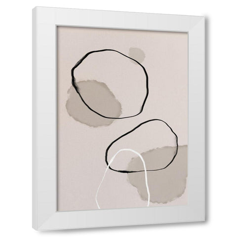 splash rings_004 White Modern Wood Framed Art Print by 1x Studio II