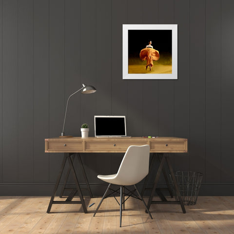 Ballerina danceras White Modern Wood Framed Art Print by Adriana, Agus