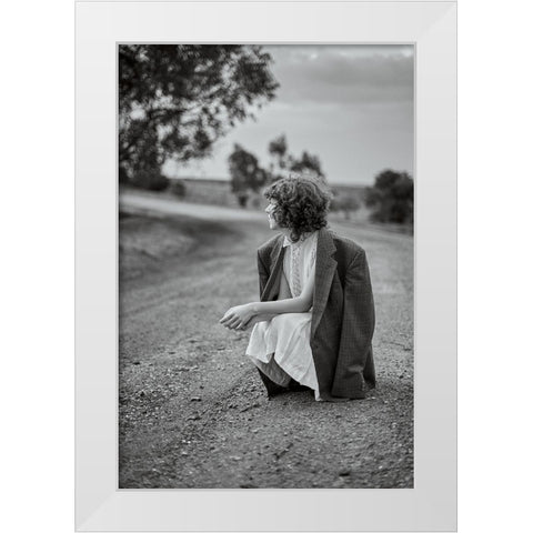 The Road White Modern Wood Framed Art Print by Paula Pereira, Ana
