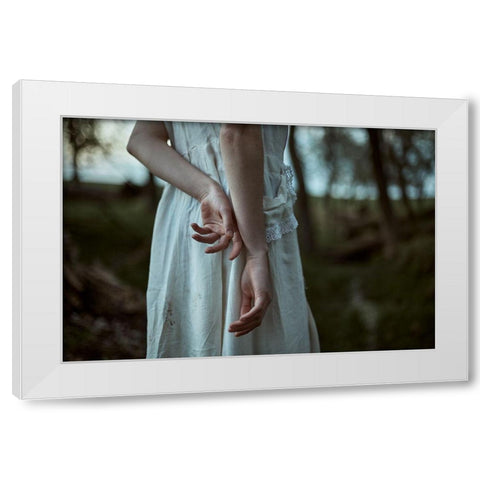 The Sense Of Nothing White Modern Wood Framed Art Print by Paula Pereira, Ana