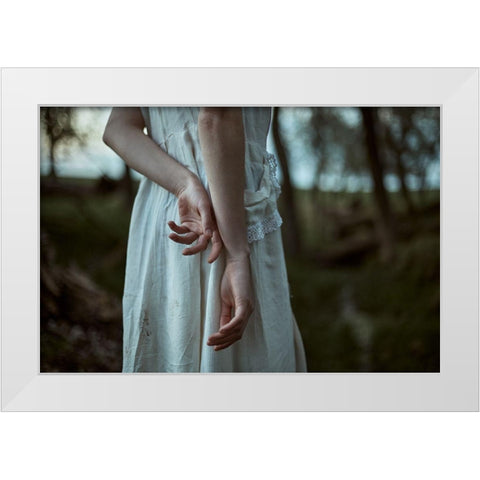 The Sense Of Nothing White Modern Wood Framed Art Print by Paula Pereira, Ana