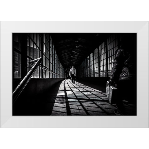 In Transit White Modern Wood Framed Art Print by Pracht, Friedemann