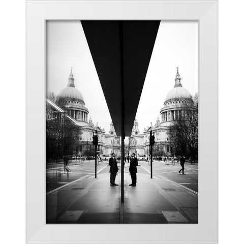 Reflecting St.Paul White Modern Wood Framed Art Print by Pracht, Friedemann