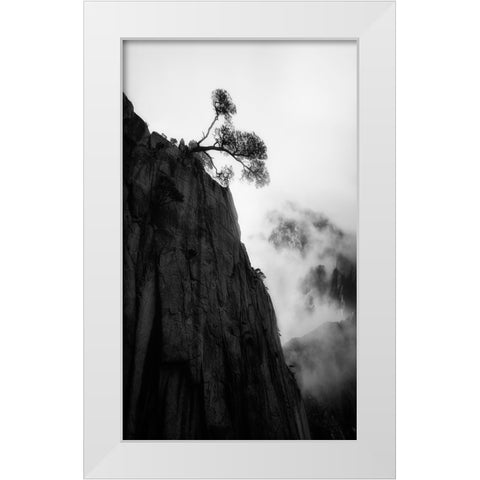 Mt. Huang White Modern Wood Framed Art Print by Gu, Cher