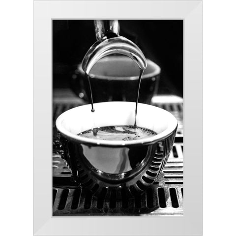 Coffee_004 White Modern Wood Framed Art Print by 1x Studio III