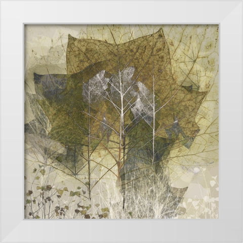 Transient White Modern Wood Framed Art Print by Talen, Nel
