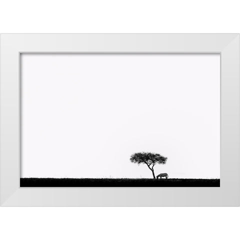 Africa White Modern Wood Framed Art Print by Yu, Wenjin