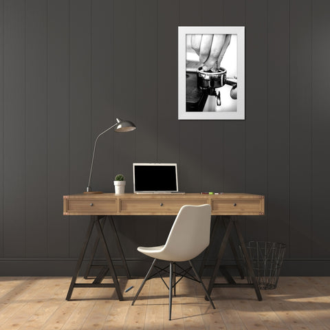 Coffee_003 White Modern Wood Framed Art Print by 1x Studio III