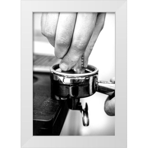 Coffee_003 White Modern Wood Framed Art Print by 1x Studio III