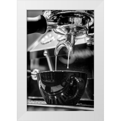 Coffee_007 White Modern Wood Framed Art Print by 1x Studio III
