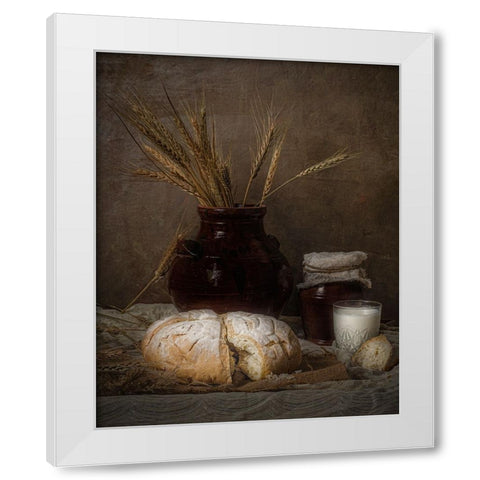 Still life White Modern Wood Framed Art Print by Elsharma, Yasmin