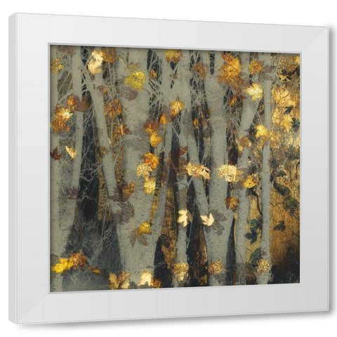 Gold leaf White Modern Wood Framed Art Print by Talen, Nel