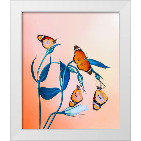 Family White Modern Wood Framed Art Print by ozturk, Mustafa