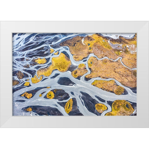 Flowing across the highlands White Modern Wood Framed Art Print by Ruoppolo, Luigi
