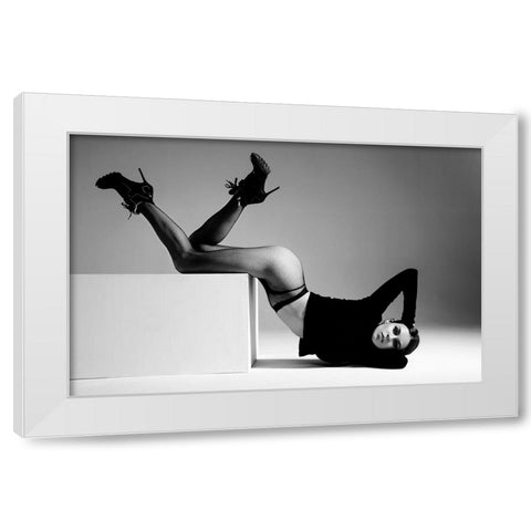 Angelina White Modern Wood Framed Art Print by Markachev, Leonid