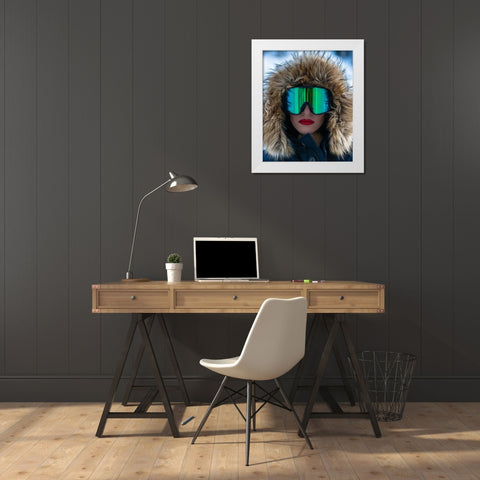 My Love White Modern Wood Framed Art Print by Kiperman, Roni
