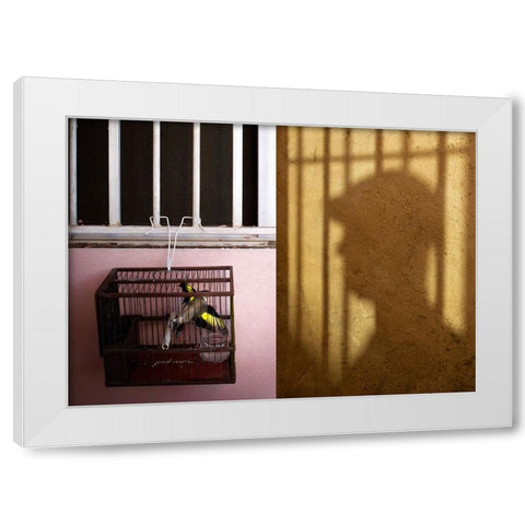 El Aleteo White Modern Wood Framed Art Print by Angel Franco, Miguel