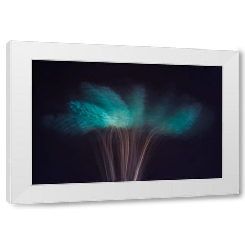 Visions in the Dark White Modern Wood Framed Art Print by Kiral, Cicek