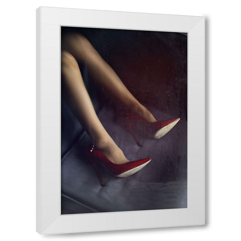 AFTERNOON COFFEE White Modern Wood Framed Art Print by Schottstaedt, Erik