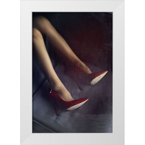 AFTERNOON COFFEE White Modern Wood Framed Art Print by Schottstaedt, Erik