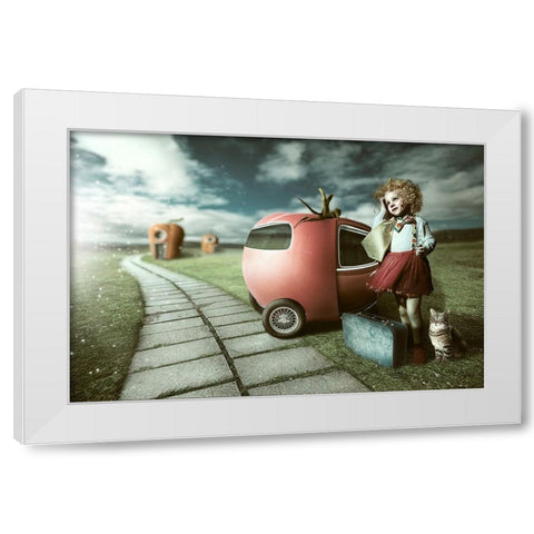 Vegtable Jurney White Modern Wood Framed Art Print by Mymon, Noam