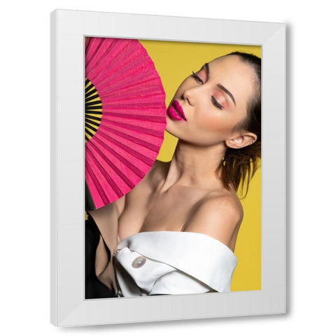 Liana portrait White Modern Wood Framed Art Print by Ventura, Andrea